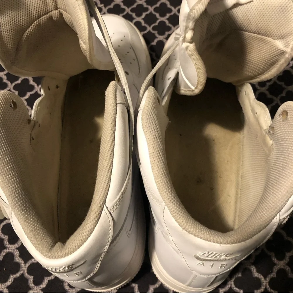 Nike Air Force 1 One Mid Triple White Leather Original CW2289-111 Size 13 Men's
